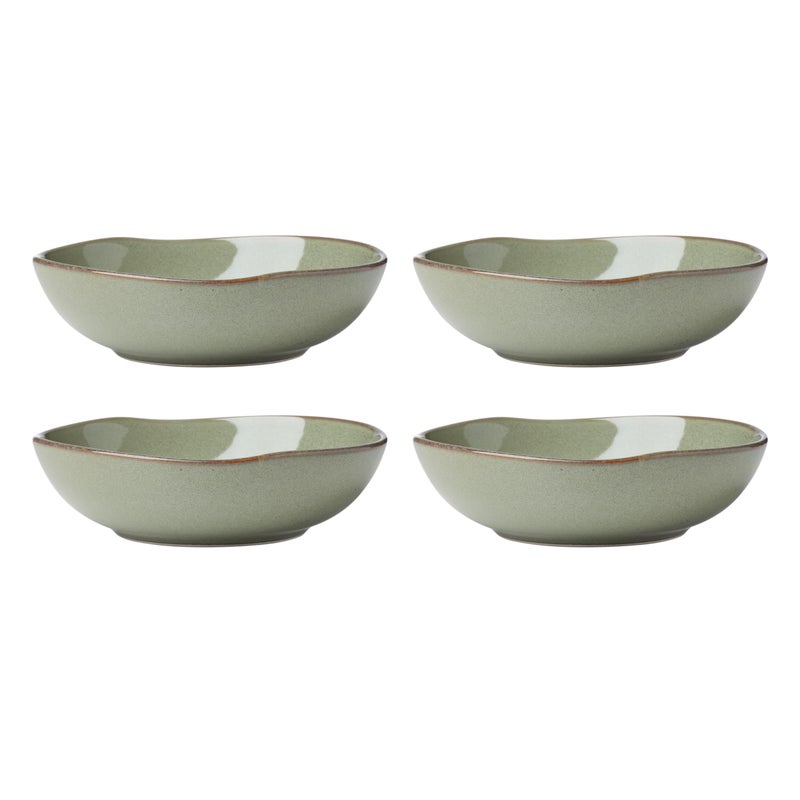 Oneida 899211 Organic Shades Sage Green Pasta Bowls, Set Of 4, Service For 4 - Image 1