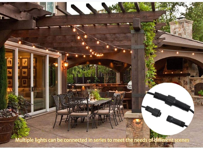 PESCA LED Outdoor String Lights for Patio with 20 Shatterproof S14 Vintage Edison Bulbs 10 Meter Waterproof Hanging Lights for Outside Porch Deck Bistro Cafe Balcony Lights Warm White - Image 4