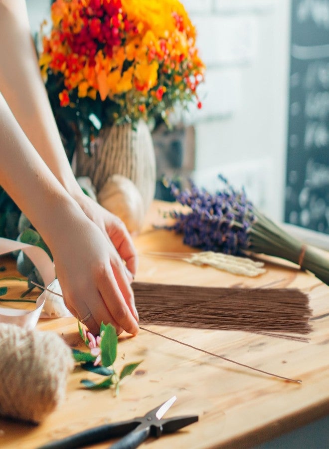 Bright Creations 240-Count Brown 18-Gauge Floral Wire Stems - 16-Inch Length - Craft Wire for Wreath Making & Flower Crowns - DIY Floral Arrangements - Image 2