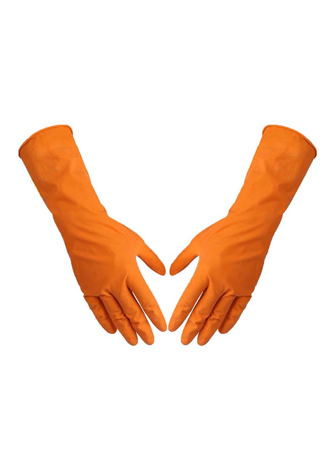 شاربدو قفازات مطاطية برتقالي Small - Image 3