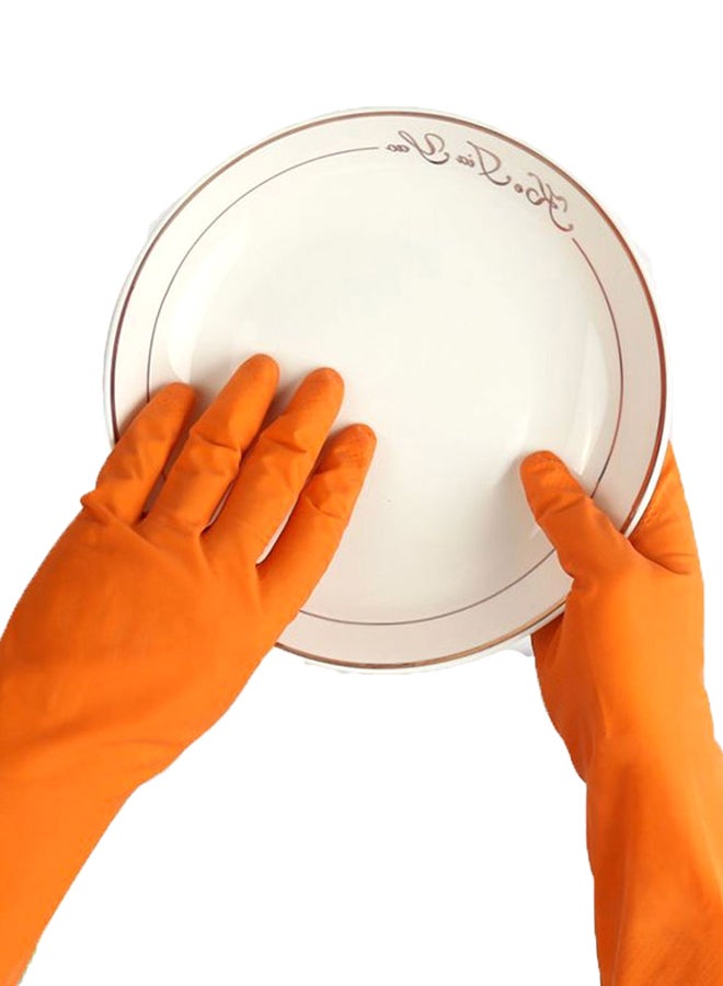 شاربدو قفازات مطاطية برتقالي Small - Image 2