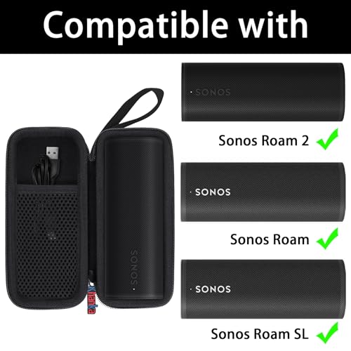 khanka Hard Travel Case Replacement for Sonos Roam 2 / Sonos Roam/Roam SL Portable Smart Bluetooth Speaker (Inside Black) - Image 2
