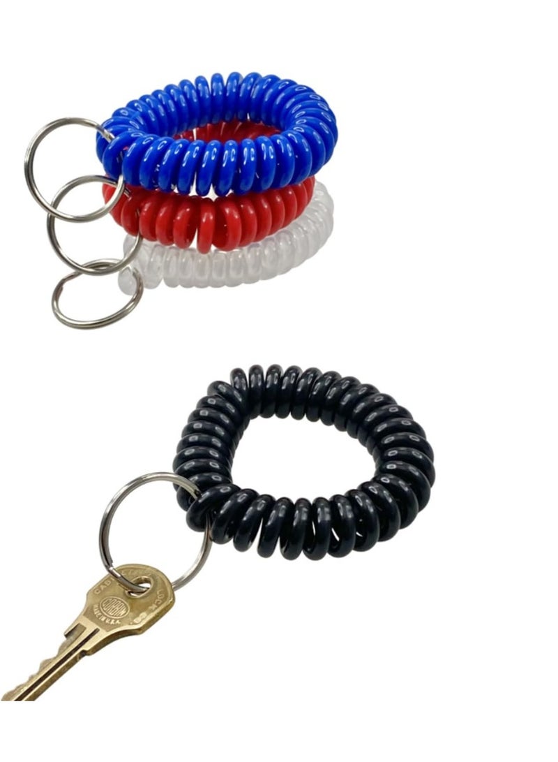 6 حزمة لون ربيع دوامة لفائف المعصم سلسلة المفاتيح ، ألوان مختلفة ، سلسلة المفاتيح العصار ، مناسبة لربط الشعر ، ديكور لحقائب الظهر ، إلخ - Image 3