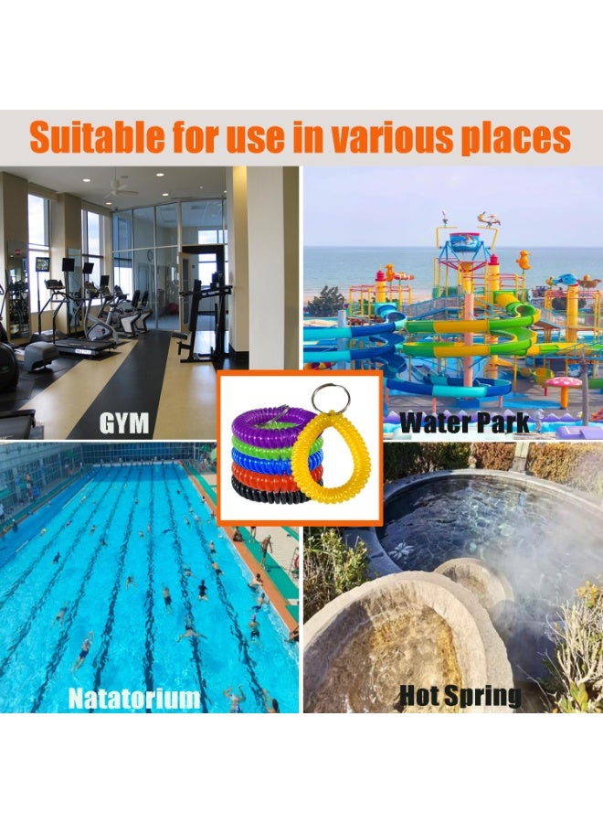 6 حزمة لون ربيع دوامة لفائف المعصم سلسلة المفاتيح ، ألوان مختلفة ، سلسلة المفاتيح العصار ، مناسبة لربط الشعر ، ديكور لحقائب الظهر ، إلخ - Image 5