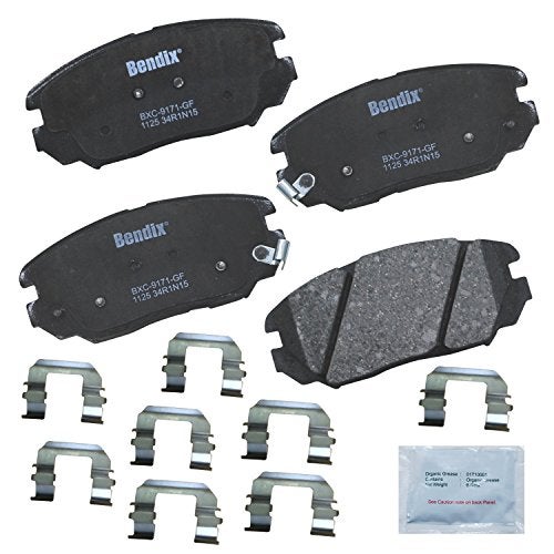 Bendix Priority1 CFC1125 Ceramic Front Brake Pads for Hyundai Azera 2011-2006, Sonata 2010-2006, Kia Amanti 2009-2007 - Image 1