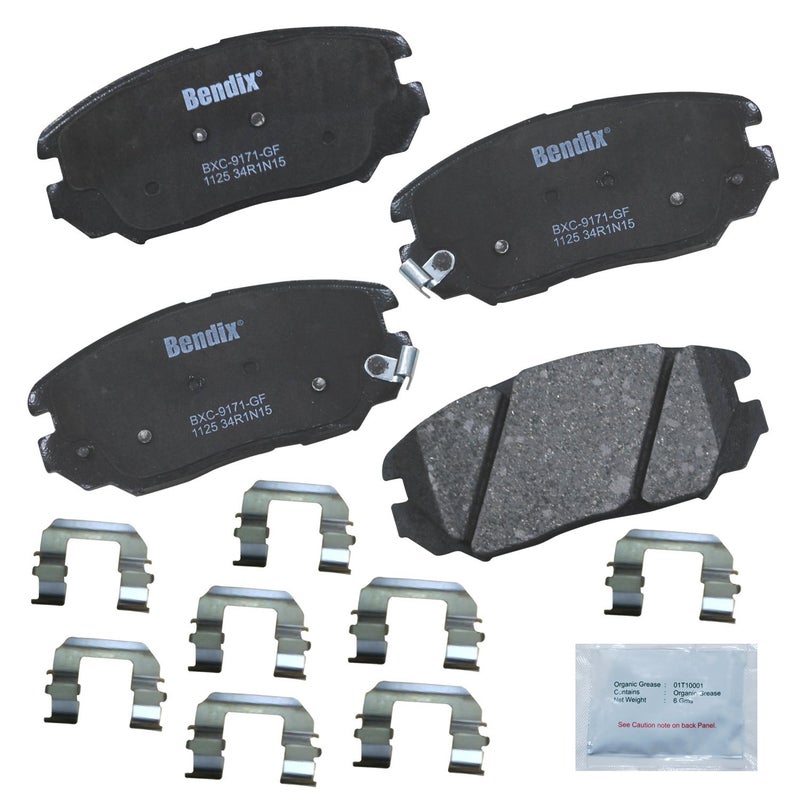 Bendix Priority1 CFC1125 Ceramic Front Brake Pads for Hyundai Azera 2011-2006, Sonata 2010-2006, Kia Amanti 2009-2007 - Image 2