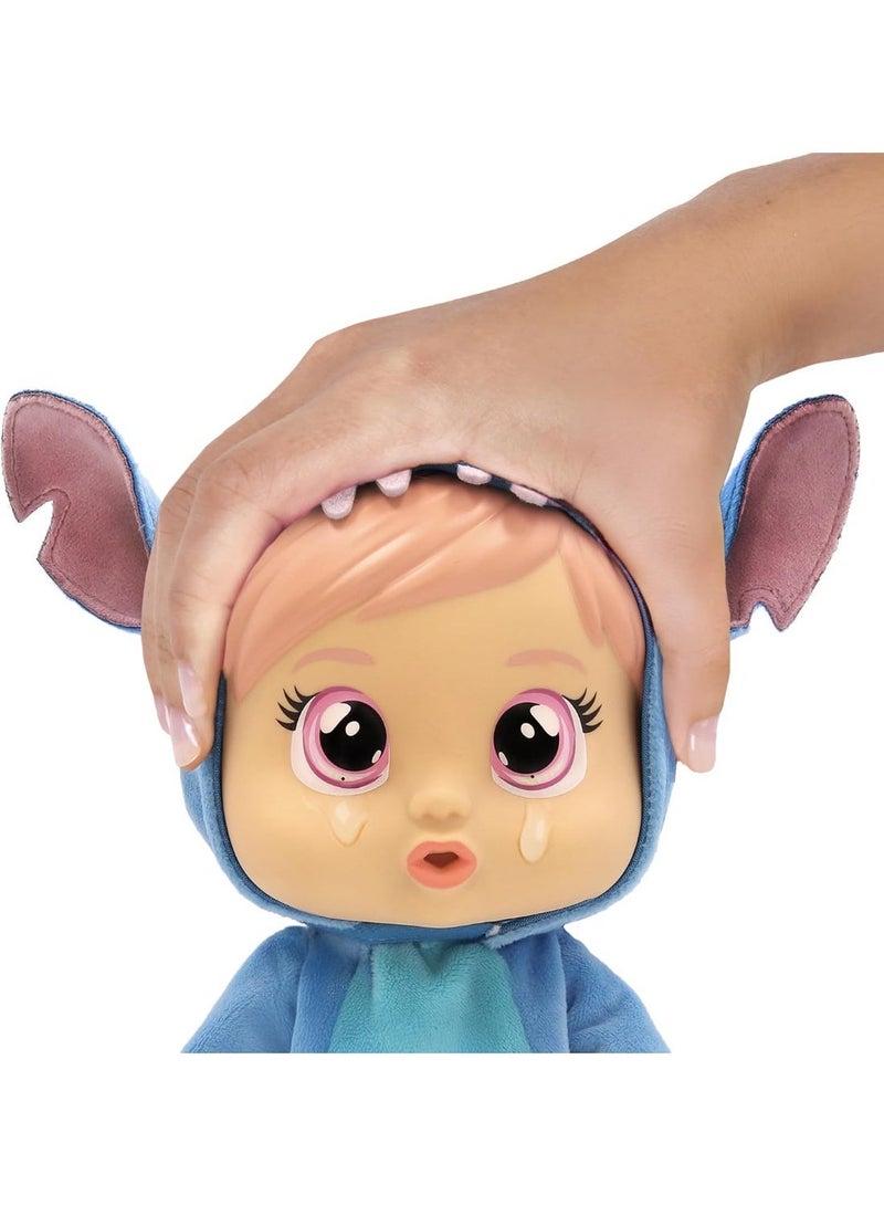 كراي بيبيز دمية كراي بيبيز Disney Stitch Loving Care التفاعلية – تبكي دموعًا حقيقية مع اللهاية وكوب الرضاعة، ترتدي زي ستيتش الناعم، هدية مثالية للأطفال - Image 2
