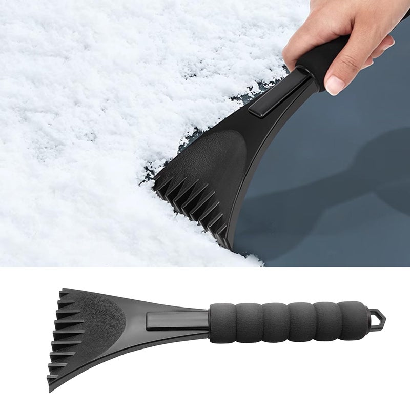 Couslcd Ice Scrapers for Car Windshield Scratch Free Winter Snow Removal Tool with Foam Handle Scrape Frost and Ice Universal for Truck SUV Vehicles Black - Image 3