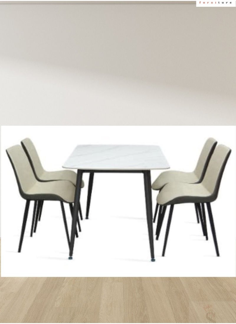 Modern Dining Table Set With Leather Chair 1+4 - pzsku/ZDB295671E6CD0BAA70FCZ/45/_/1692085791/4f9b8b33-502d-492d-9192-eff8c986a948