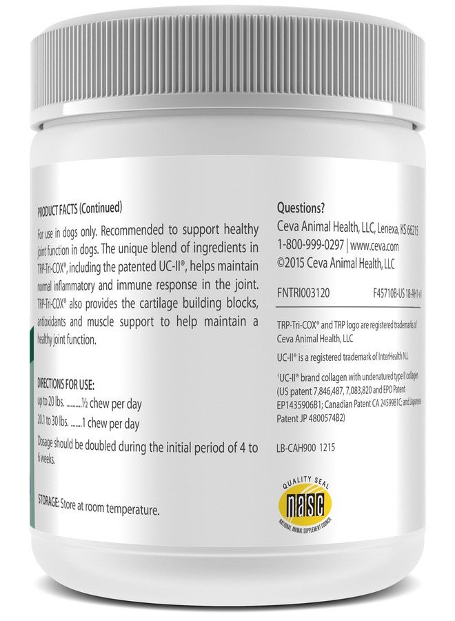 CEVA Animal Health TRP-Tri-COX Mini Soft Chews, Joint Support For Small Dogs & Puppies (120 Count) - Image 3