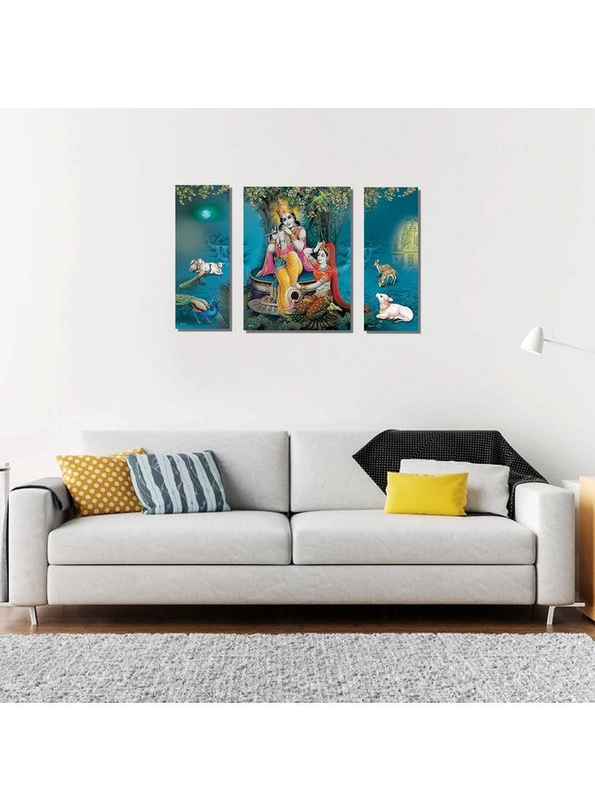 Rangoli New Shree Radha Krishna Ji under the Tree Playing Bansuri Painting to Décor your Living Spaces, Size-29cm X 43cm (Pack of 1) - Image 4