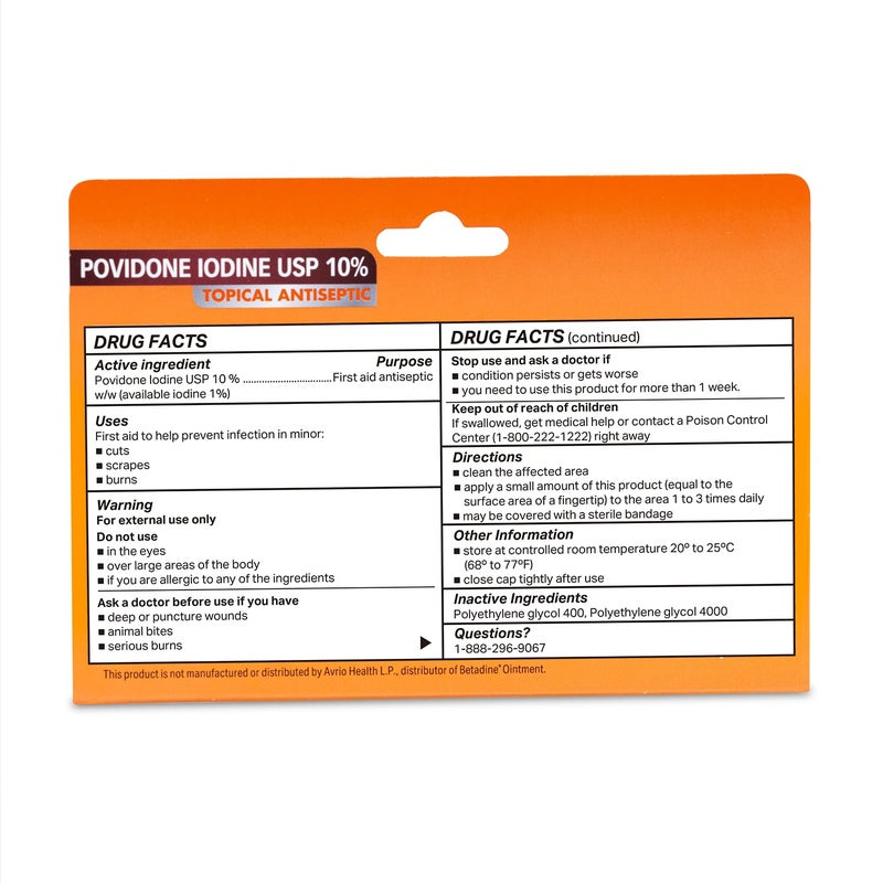 Globe (2 Pack) Povidone Iodine 10% First Aid Ointment 1 Oz, for Cuts Scrapes Burns (Compare to Betadine) - Image 3