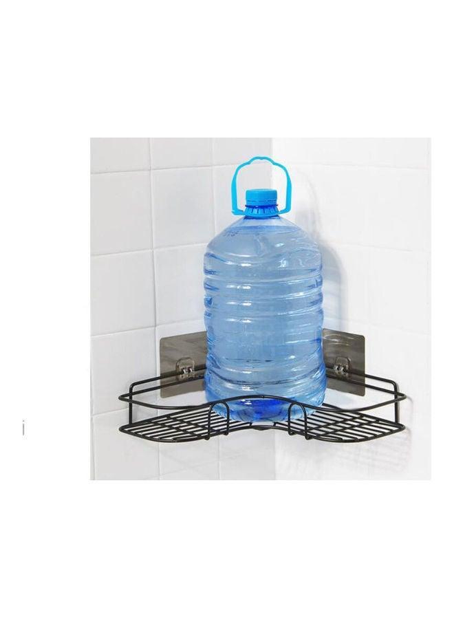 Wall Mounted Bathroom and Kitchen Corner Shelf Black 26.7 x 6cm - Image 5