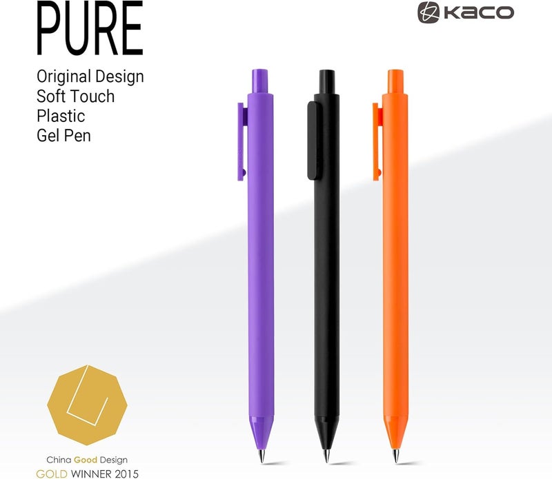 Kaco PURE Gel Pens Assorted Color Ink 20 Pieces 0.7mm, Medium Point, Aesthetic Cute Stationery Pens for Journaling Note Taking Pens - Image 5