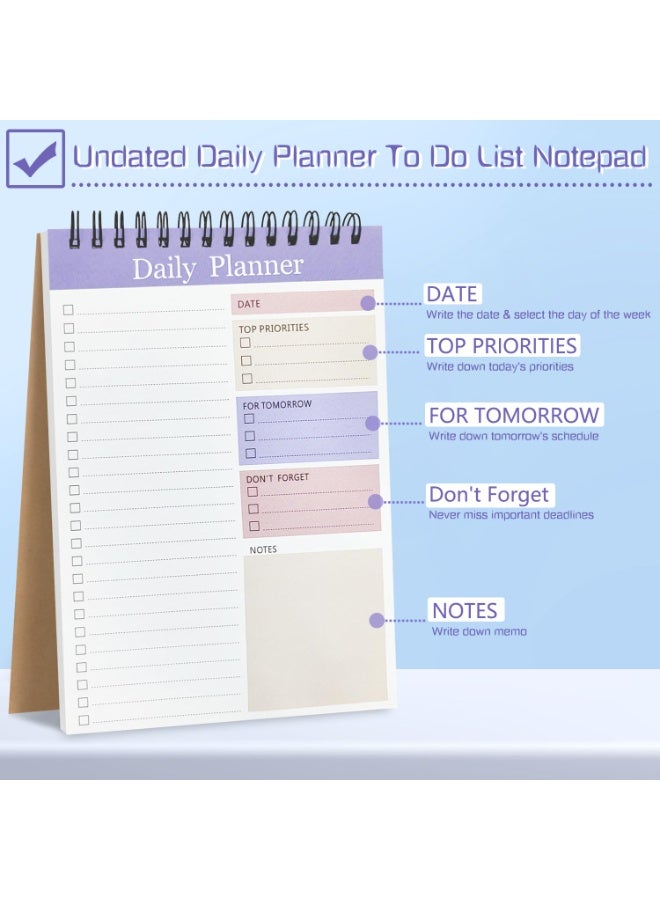 Generic 1pc A5 Spiral-Bound Daily Planner Notebook – Undated Minimalist Design with To-Do List, Monthly & Weekly Layouts, Thick Paper, Hard Cover, and Goal-Setting Pages – Perfect for School, Office & Personal Organization  - Image 3