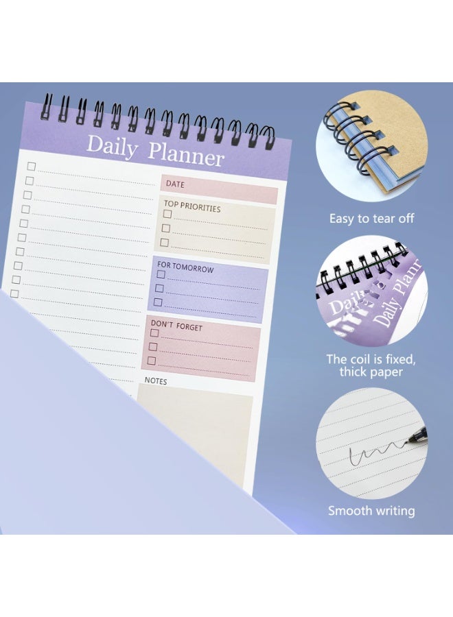 Generic 1pc A5 Spiral-Bound Daily Planner Notebook – Undated Minimalist Design with To-Do List, Monthly & Weekly Layouts, Thick Paper, Hard Cover, and Goal-Setting Pages – Perfect for School, Office & Personal Organization  - Image 5