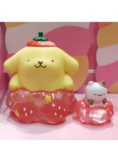 Generic Sanrio Sweet Strawberry Paradise Blind Box Kulomi Gui Dog Melody Hand Doll Desktop Decoration Gift-Color:Sweet Strawberry--strawberry Cloud Pudding Dog-Specifications:Sweet Strawberry Paradise Series - About 9cm  - Image 1