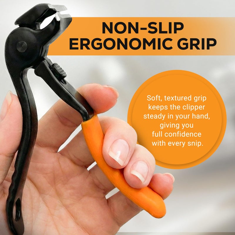 EZPIK Thick Toe Nail Clippers for Seniors with Nail File Set, Ergonomic Nail Cutter with 4.8â€ Long Handle, Angled Head & Stainless Steel Blades, Comfortable Toenail Clippers for Weak & Arthritic Hands - Image 5