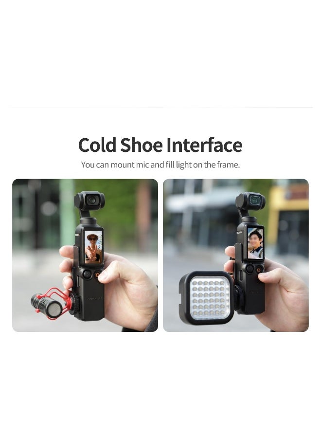Generic SYOSI Camera Extension Adapter for DJI Osmo Pocket 3 Handle Frame Accessories, Hand Band Protective Case Lanyard Expansion Frame Extension Handle Cover for Osmo Pocket 3  - Image 5