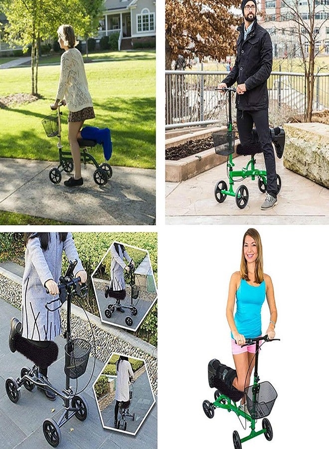 BXT Knee Scooter Pad Cover Soft Sherpa Fleece Knee Walker Seat Cushion Cover Memory Foam Padded Accessories Universal for Most Knee Scooters - Image 5