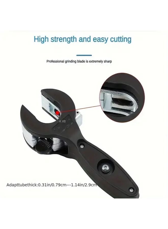 Black Ratchet Pipe Cutter Heavy Duty Steel Manual Tool For HVAC Pipes - Image 4