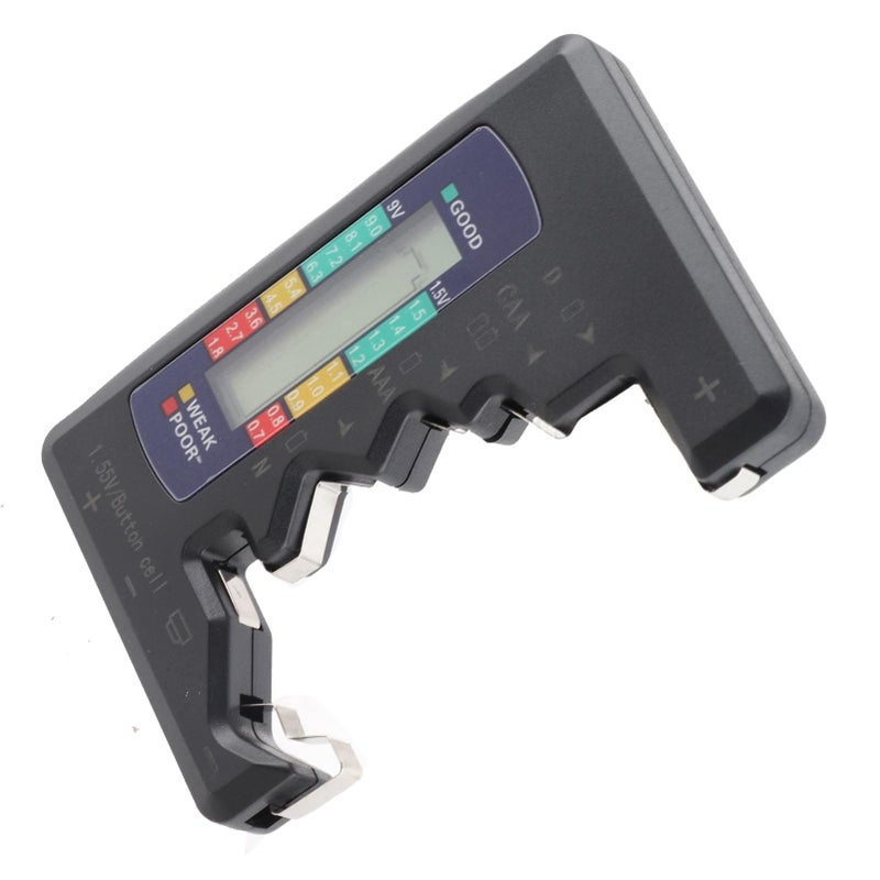 Black Battery Tester for D C N AAA AA Button Cells with LCD Readout Impact Proof for Travel - Image 4