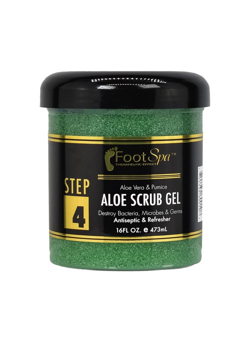 Foot Spa - FOOT SPA - Exfoliating Scrub Gel, 16 Oz - Manicure, Pedicure and Body Exfoliator Infused with Aloe Vera and Salicylic Acid - Glow, Polish, Smooth and Moisture Skin - Body, Hand and Foot - Image 1