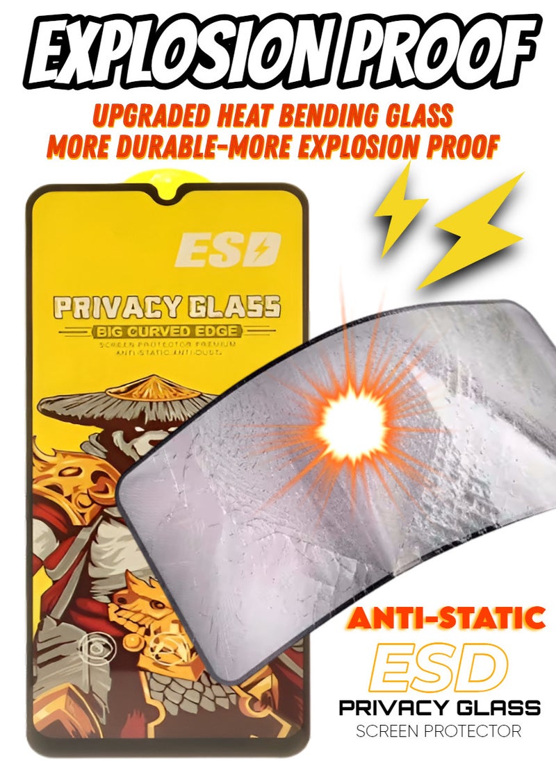 ESD Tempered Dustproof Privacy Glass Screen Protector Compatible For Samsung Galaxy A04 - Image 4