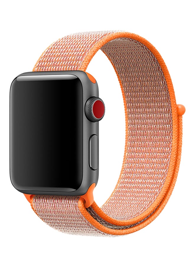 ترامكس سوار بديل لساعة أبل سلسلة 1/2/3 38 مم برتقالي سبايسي - Image 1