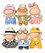 ALOVAK 6 Clothes Sets for 17cm Collectible Dolls Miniature Outfits with Accessories Hat Glasses Necklace Details Ages 15 No Doll - Image 3