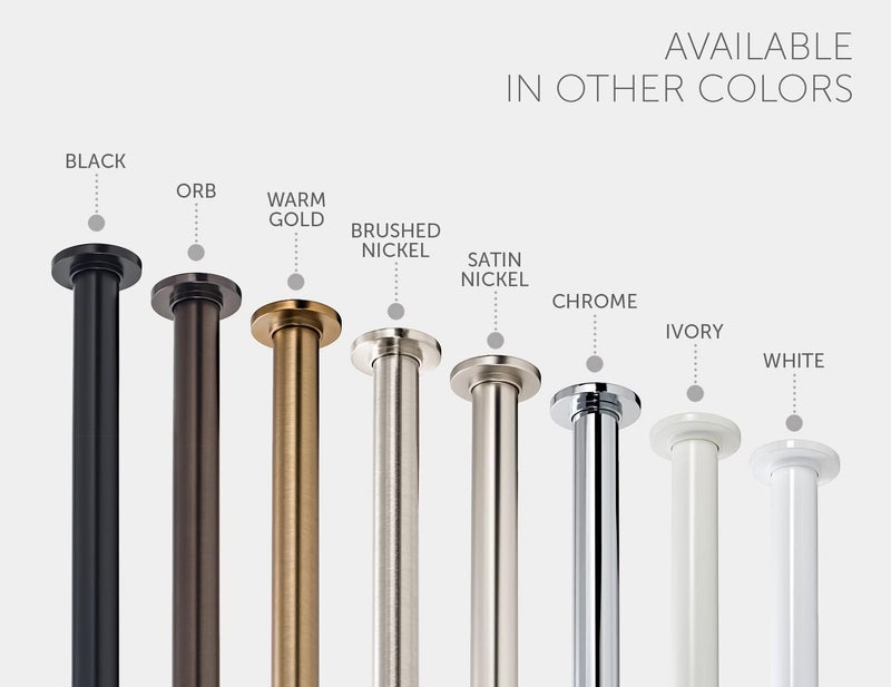 Ivilon Tension Curtain Rod - Spring Tension Rod for Windows or Shower, 54 to 90 Inch. Warm Gold - Image 5