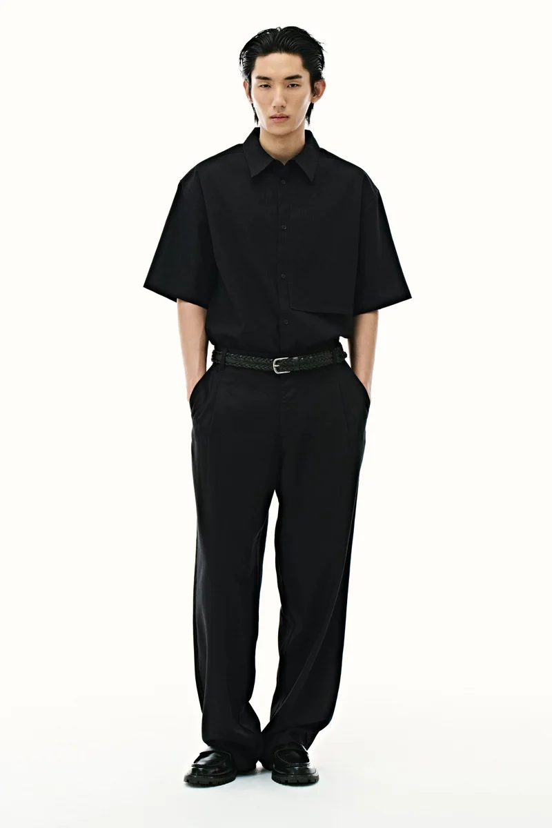 H&M  Loose Fit Crinkled shirt for Men | Best Price UAE