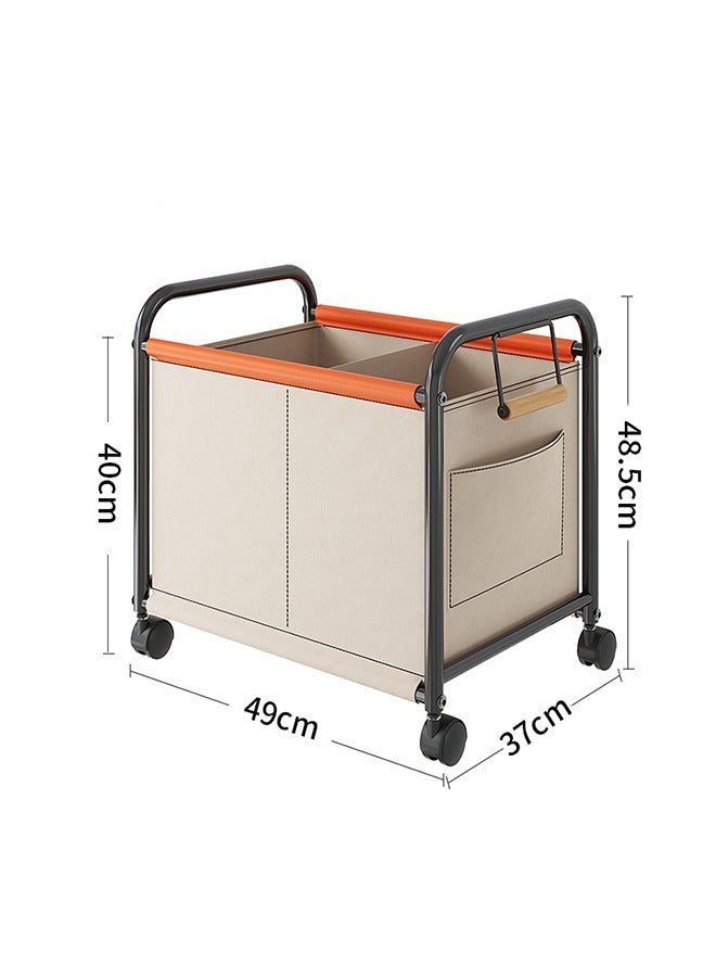 Toy Trolley Rack, Toy Sundries Storage Basket Rack, Bedroom Living Room, Four-Wheeled Large-Capacity Widened and Movable - Image 1