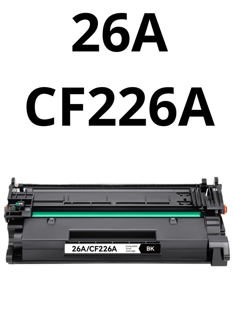 خرطوشة حبر 26A (CF226A) متوافقة مع طابعات HP ليزر جيت M402dn, M402dw, M402n و MFP M426fdn, M426fdw - أسود 3100 صفحة - Image 1