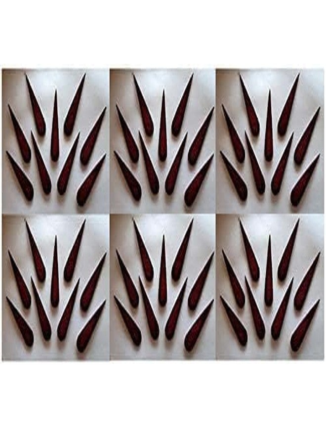 Maroon Bindi Pack of 12, Traditional Sindoor, for Classical Dance, Assorted Sizes - Image 1