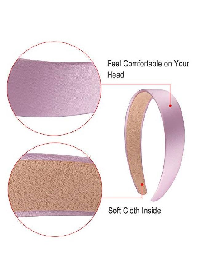 SIQUK 30 Pieces Satin Headbands 1 Inch Hard Headbands Nonslip Headband Colorful Headbands Diy Hair Headbands For Women And Girls  - Image 4
