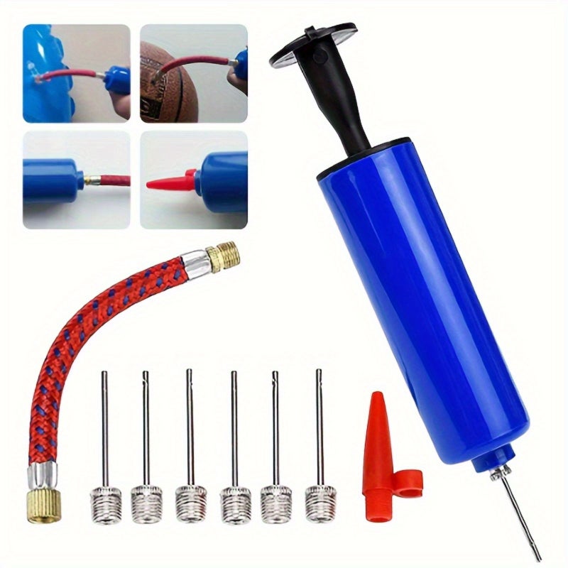 Blue Manual Air Pump 10pcs Inflator for Balls Bicycle Tires Air Mattress - Image 5