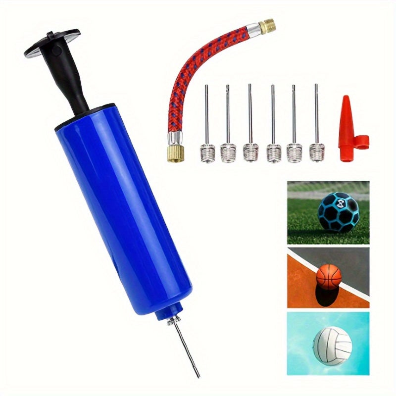 Blue Manual Air Pump 10pcs Inflator for Balls Bicycle Tires Air Mattress - Image 2