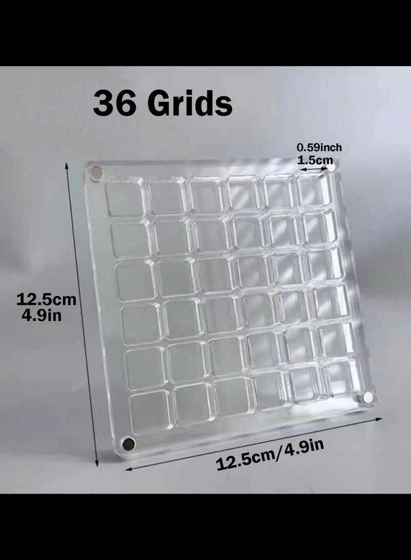 Acrylic Magnetic Seashell Display Box,Portable Display Box,36 Grids Diamond Gemstone Beads Storage Display Organizer Box,Clear Mini Seashell Storage Box - Image 4