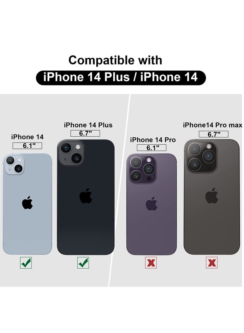 ELTRAZONE iPhone 14 - iPhone 14 Plus Camera Lens Protector, 9H Tempered Glass Camera Cover Screen Protector Metal Individual Ring for iPhone 14 6.1 inch iPhone 14 Plus 6.7 inch (Blue) - Image 2