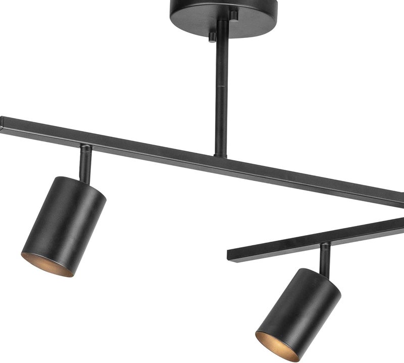 Globe Electric 59829 64" 6-Light Track Lighting, Matte Black Finish, Center Swivel Bar, Adjustable Heads, GU10 Base, Dimmable, Modern Industrial Lighting - Image 5