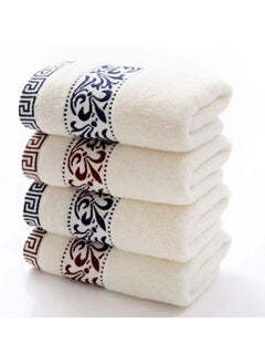 EXCLIFE 4-pack men's and women's face wash and shower towels, soft, absorbent, lint-free, easy to wring out pure cotton towels  - Image 1