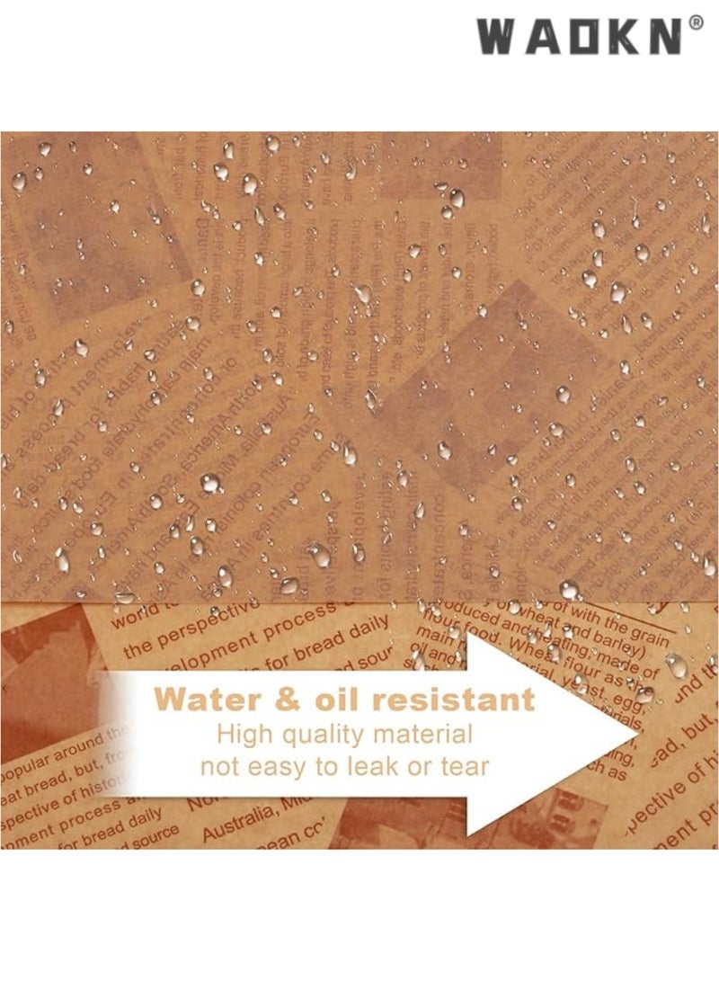 WAOKN 100-Piece Set of Extra-Long Wax Baking Papers，Disposable, Oil-Resistant & Greaseproof Square Sheets for Enhanced Food Packaging - Ideal Food Tray Liners for Hamburger, Cake, Bread, Sandwich & More - Perfect for Kitchen Use & Ensuring Cleanliness and Convenience - Image 4