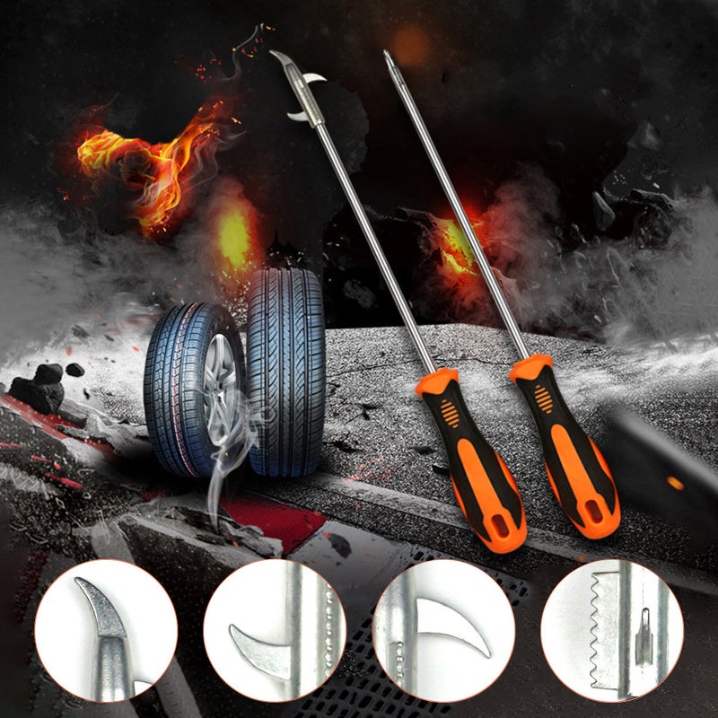 Car Tire Cleaning Hook With Screwdriver Storage Bag Stone Cleaning Tool Picking Hook Tire Tools Auto Tyre Protector Repair Tools - Image 4