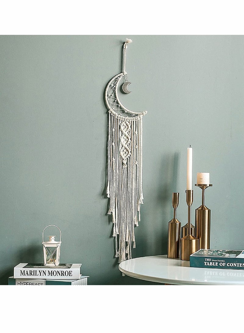 Wall Hanging Dream Catcher Decor Star Moon Woven Tapestry Bohemian Chic Art for Bedroom Girls Living Room Dorm Home Apartment Decoration 2 pcs  - Image 5
