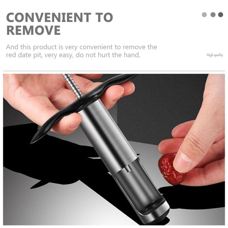 Stainless Steel Fruit Corer Tool for Cherry Dates Pit Removal Kitchen Gadget - Image 3
