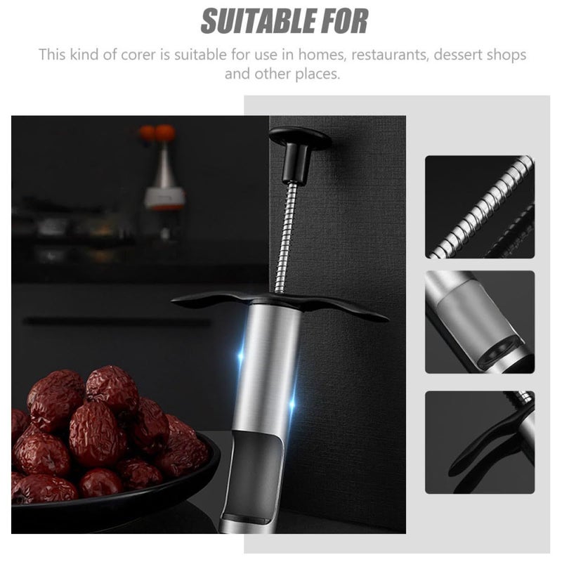 Stainless Steel Fruit Corer Tool for Cherry Dates Pit Removal Kitchen Gadget - Image 4