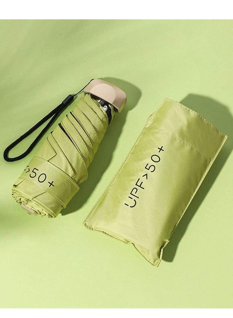 KASTWAVE Folding Umbrellas Travel Pocket Umbrella Small Mini Umbrella Light Compact Design Perfect for Travel Lightweight Portable Parasol Outdoor Summer Sun Rain Umbrellas Windproof Water Repellent - Image 3