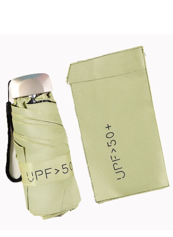 KASTWAVE Folding Umbrellas Travel Pocket Umbrella Small Mini Umbrella Light Compact Design Perfect for Travel Lightweight Portable Parasol Outdoor Summer Sun Rain Umbrellas Windproof Water Repellent - Image 1