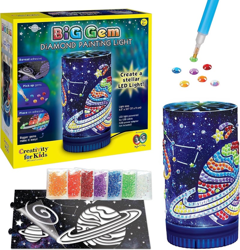 Creativity for Kids Big Gem Diamond Painting Light Art - Create Your Own Night Light - Image 1